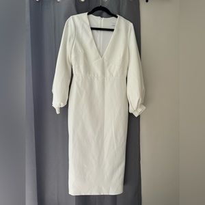 Midi dress in ivory